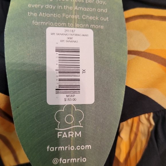 FARM Rio Black and Yellow Banana Print Skirt - Picture 7 of 9